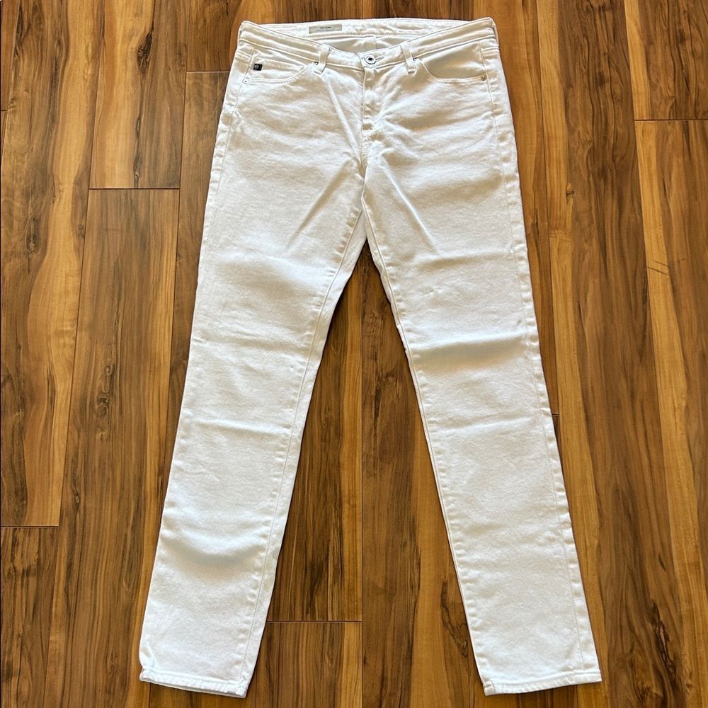 AG Adriano Goldschmied White The Prima Mid Rise Cigarette Jeans - Picture 3 of 8